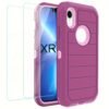 For IPhone 15/14/13/12/11/XR/Mini/Pro/Plus/Pro Max Case With Screen Protector, Support Wireless Charging, Heavy Duty Drop Protection, Full-Body Rugged Durable Three-Layer Construction Phone Case