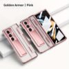 Suitable For Samsung Z Fold 5 Transparent Mobile Phone Case Flat And Full Hinged Folding Protective Case Electroplated Lens Film Mobile Phone Protective Case