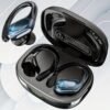 New Wireless Earbuds for Running Sports, Noise Cancelling Wireless Earphones with Earhooks Pure Bass Sound, Over Ear Headphones with Dual-LED Display, Earphones Built-in Microphone, Noise Cancelling Headset