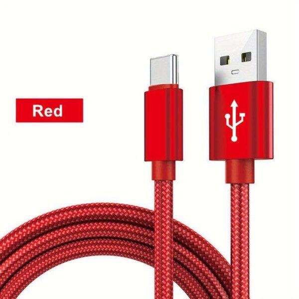 Nylon USB Type C Cable Fast Charging Data Cord For Samsung/Xiaomi/vivo/oppo/Redmi And More USB C Smartphones Charger Cable