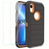 For IPhone 15/14/13/12/11/XR/Mini/Pro/Plus/Pro Max Case With Screen Protector, Support Wireless Charging, Heavy Duty Drop Protection, Full-Body Rugged Durable Three-Layer Construction Phone Case