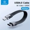 Hagibis USB4 Data Cable 40Gbps USB C To Type C Short Cable PD 240W 8K 60Hz Compatible With Thunderbolt 3/4 For SSD Power Bank.