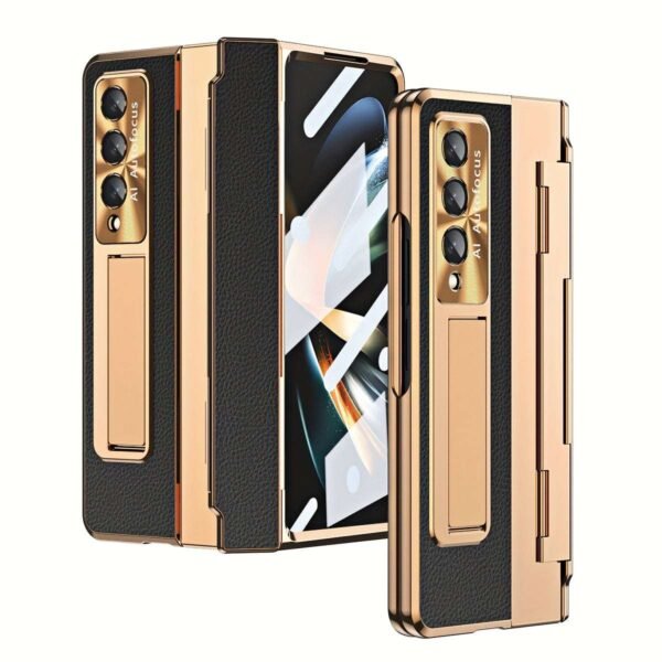 Suitable For Samsung Z Fold4/5 Mobile Phone Case, Electroplated Cellulose Fold3 Flat And Full Hinged Shell Film Protective Case