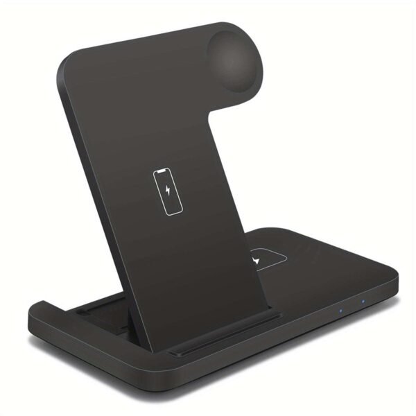 Foldable Wireless Charging Station For Samsung Multiple Devices 3 In 1 Fast Charger Dock Stand For Phone Galaxy Z Flip 4/3 Z Fold S23 S22 S21 S20 Ultra FE/Note 20 10 9, Galaxy Watch 5 Pro/5/4/3/Active 2/1, Buds+/Pro/Live