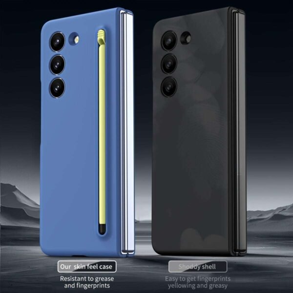 Thin And Slim Phone Case, Suitable For Samsung Galaxy Z Fold5 Fold4 Fold3 Fold, With Stylus Pen And Built-in Tempered Glass HD Screen Protector