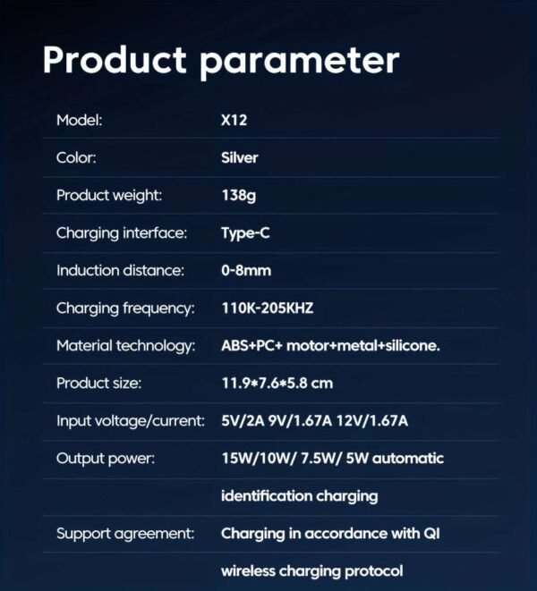 Fast Car Phone Wireless Charger, Air Vent Phone Holder Car Amount For IPhone/SAMSUNG Galaxy