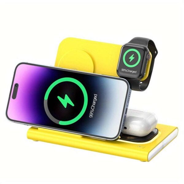 Wireless Charging Station, 4 In 1 Wireless Charger Stand, Multi Fast Wireless Charging Dock For iPhone Multiple Devices For IPhone 14/14 Plus/13/12/11/Pro/Max/X/XS/XR/8, For iWatch Ultra/8/7/6/5/4/3/2/SE, For Airpods 3/2/Pro, For Samsung S23 Ultra/S22/S21