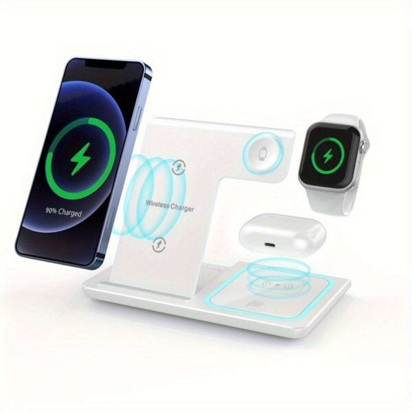 Hot sale 3-in-1 wireless charger, double coil mobile phone wireless charging