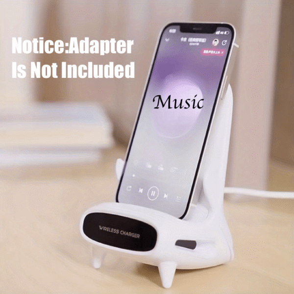 Cell Phone Wireless Charger Stand, 15W Fast Charging Fast, Charging Dock Station Desktop Phone Holder For Samsung, IPhone 14 13 12