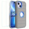 For IPhone 15/14/13/12/11/XR/Mini/Pro/Plus/Pro Max Case With Screen Protector, Support Wireless Charging, Heavy Duty Drop Protection, Full-Body Rugged Durable Three-Layer Construction Phone Case