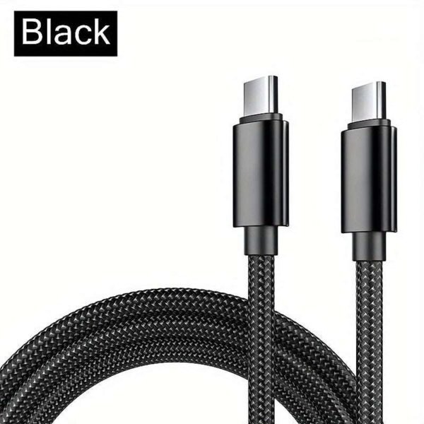 5A 60W USB C To Type C Cable USB PD Fast Charging Charger Cable With LED Display Wire Cord USB-C 5A TypeC USBC Cable For Macbook Pro Air Laptop, For IPhone 15 Pro Max Samsung Mobile Phone Data Cable