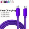 5A 60W USB C To Type C Cable USB PD Fast Charging Charger Cable With LED Display Wire Cord USB-C 5A TypeC USBC Cable For Macbook Pro Air Laptop, For IPhone 15 Pro Max Samsung Mobile Phone Data Cable