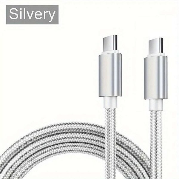 5A 60W USB C To Type C Cable USB PD Fast Charging Charger Cable With LED Display Wire Cord USB-C 5A TypeC USBC Cable For Macbook Pro Air Laptop, For IPhone 15 Pro Max Samsung Mobile Phone Data Cable