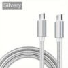 5A 60W USB C To Type C Cable USB PD Fast Charging Charger Cable With LED Display Wire Cord USB-C 5A TypeC USBC Cable For Macbook Pro Air Laptop, For IPhone 15 Pro Max Samsung Mobile Phone Data Cable