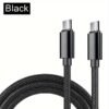 5A 60W USB C To Type C Cable USB PD Fast Charging Charger Cable With LED Display Wire Cord USB-C 5A TypeC USBC Cable For Macbook Pro Air Laptop, For IPhone 15 Pro Max Samsung Mobile Phone Data Cable