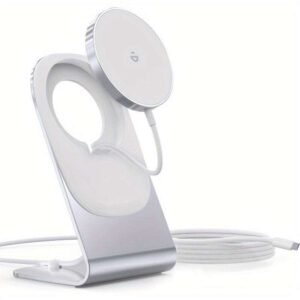Magnetic Wireless Charger For IP 15/14/13/12 - Mag-Charger+20W USB C Adapter, Fast Wireless Charging Stand/Pad With 5ft USB-C Cable For IPhone 15/14/13/12 Pro Max Plus Mini