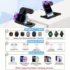 Wireless Charging Station for Multiple Devices Foldable 3 in 1 Fast Charger Station Stand Dock for iWatch Series 9 8 7 6 SE 5 4 3 2 Ultra Airpods Pro 3 2 iPhone 15 14Pro 14 13 Pro Max 13 12 11 Pro X Max XS XR 8