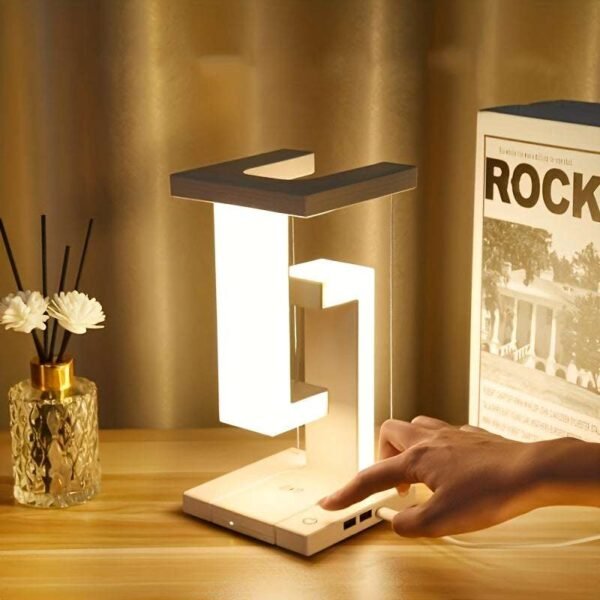 Smartphone Wireless Charging LED Desk Lamp - 10W Floating Light With Touch Switch, USB Type-C Interface, Home Romantic Decoration & Luxury Gift