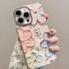 Oil Painting Flowers Suitable For IPhone 15 Pro/14 Pro Max/13/12 Pro Max/11 Lens Full Coverage High-end New Anti-fall Protective Case
