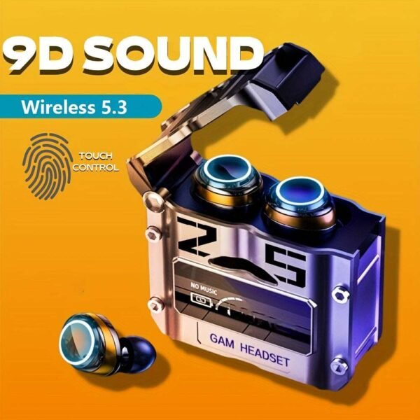 TWS Wireless Earphones With BT 5.3, Touch Control, And LED Digital Display - Noise Reduction For High-Quality Music And Gaming On Smartphones, Wireless Earbuds, Steampunk TWS Ear In-Ear Headphones For Gaming, Meeting And Sports