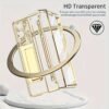 Suitable For Samsung Z Fold 5 Transparent Mobile Phone Case Flat And Full Hinged Folding Protective Case Electroplated Lens Film Mobile Phone Protective Case