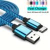 Nylon USB Type C Cable Fast Charging Data Cord For Samsung/Xiaomi/vivo/oppo/Redmi And More USB C Smartphones Charger Cable