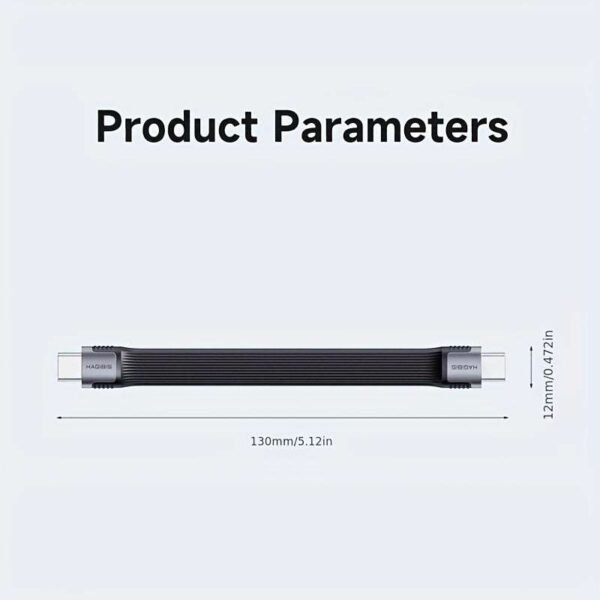 Hagibis USB4 Data Cable 40Gbps USB C To Type C Short Cable PD 240W 8K 60Hz Compatible With Thunderbolt 3/4 For SSD Power Bank.
