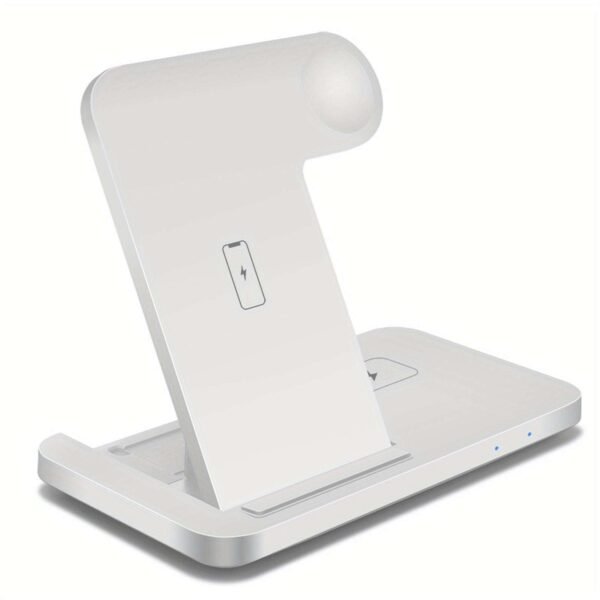 Foldable Wireless Charging Station For Samsung Multiple Devices 3 In 1 Fast Charger Dock Stand For Phone Galaxy Z Flip 4/3 Z Fold S23 S22 S21 S20 Ultra FE/Note 20 10 9, Galaxy Watch 5 Pro/5/4/3/Active 2/1, Buds+/Pro/Live