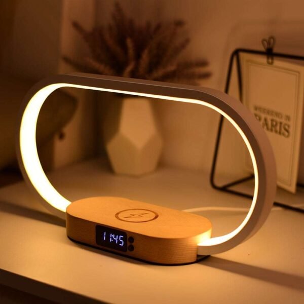 10W Multifunctional Wireless Charging Station, Watch, LED Desk Lamp, Night Light, USB Port, For IPhone/Samsung/Xiaomi Mobile Phone Fast Charging Station