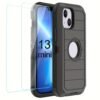 For IPhone 15/14/13/12/11/XR/Mini/Pro/Plus/Pro Max Case With Screen Protector, Support Wireless Charging, Heavy Duty Drop Protection, Full-Body Rugged Durable Three-Layer Construction Phone Case