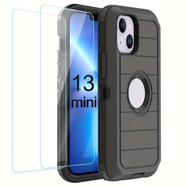 For IPhone 15/14/13/12/11/XR/Mini/Pro/Plus/Pro Max Case With Screen Protector, Support Wireless Charging, Heavy Duty Drop Protection, Full-Body Rugged Durable Three-Layer Construction Phone Case