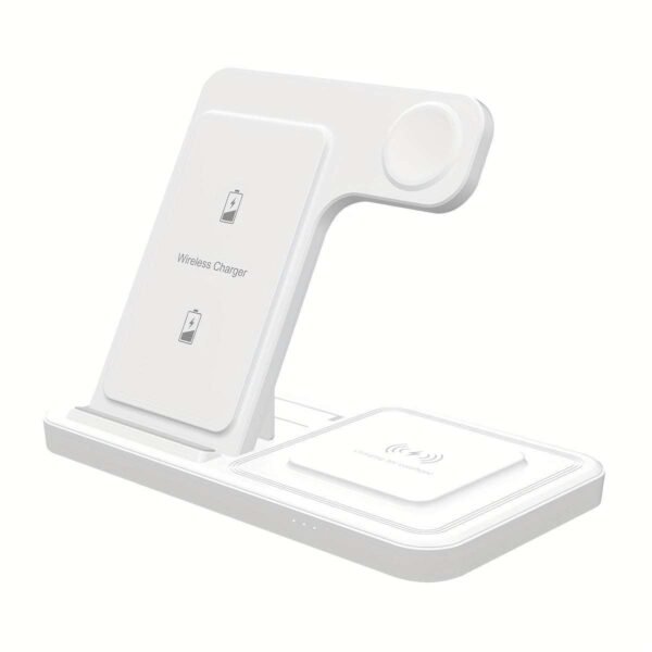 TIMESS-Foldable 3 in 1 fast charging station, 15W Wireless Charger Stand for iPhone 15,14,13,12,11/Pro/Max/Mini/Plus, X, XR, XS/Max, SE,8/Plus, suitable for iWatch 1-9, suitable for Airpods 3/2/Pro