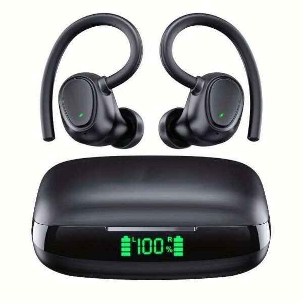 Wireless Earbuds Built in Noise Reduction Mic Clear Calls Headphones LED Power Display Charging Case Light Weight Earphones for Sports Workout