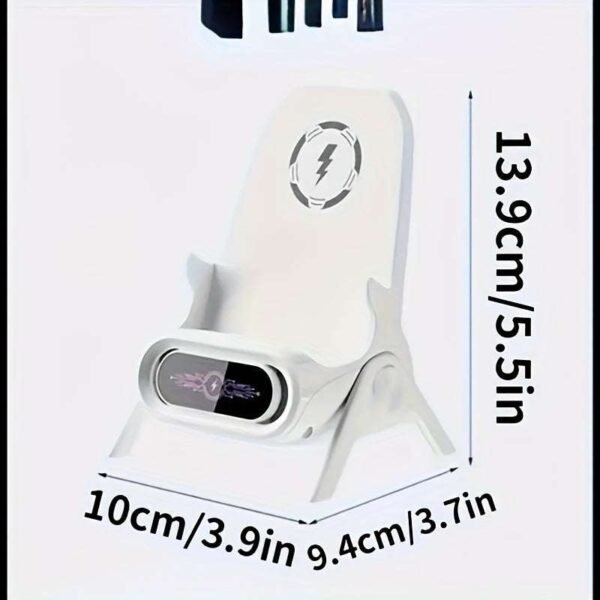 Portable Mini Chair Wireless Charger, Wireless Charging Station Phone Stand Holder Bracket With Musical Speakers Function For All Phones