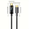 PD100W Digital Readout Data Cable Fast Charge 5A Double-head Type-c Cable For Iphone Android