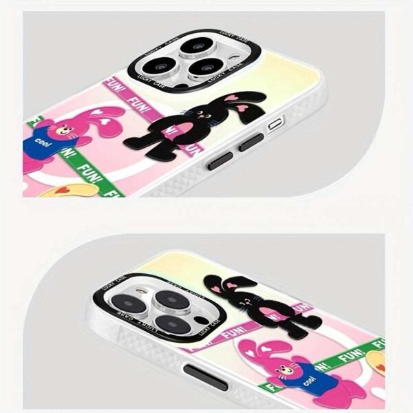 Cartoon Rabbit Pattern TPU Phone Case, Compatible With MagSafe, Suitable For IPhone 15/14/13 Pro Max