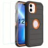 For IPhone 15/14/13/12/11/XR/Mini/Pro/Plus/Pro Max Case With Screen Protector, Support Wireless Charging, Heavy Duty Drop Protection, Full-Body Rugged Durable Three-Layer Construction Phone Case