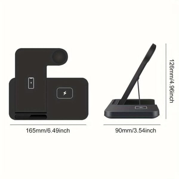 Foldable Wireless Charging Station For Samsung Multiple Devices 3 In 1 Fast Charger Dock Stand For Phone Galaxy Z Flip 4/3 Z Fold S23 S22 S21 S20 Ultra FE/Note 20 10 9, Galaxy Watch 5 Pro/5/4/3/Active 2/1, Buds+/Pro/Live