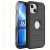For IPhone 15/14/13/12/11/XR/Mini/Pro/Plus/Pro Max Case With Screen Protector, Support Wireless Charging, Heavy Duty Drop Protection, Full-Body Rugged Durable Three-Layer Construction Phone Case