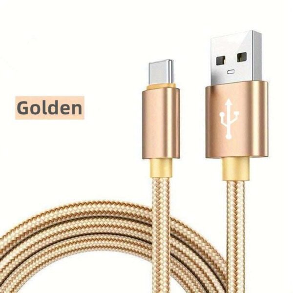 Nylon USB Type C Cable Fast Charging Data Cord For Samsung/Xiaomi/vivo/oppo/Redmi And More USB C Smartphones Charger Cable