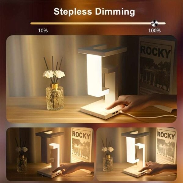 Smartphone Wireless Charging LED Desk Lamp - 10W Floating Light With Touch Switch, USB Type-C Interface, Home Romantic Decoration & Luxury Gift