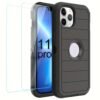 For IPhone 15/14/13/12/11/XR/Mini/Pro/Plus/Pro Max Case With Screen Protector, Support Wireless Charging, Heavy Duty Drop Protection, Full-Body Rugged Durable Three-Layer Construction Phone Case