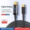 PD100W Digital Readout Data Cable Fast Charge 5A Double-head Type-c Cable For Iphone Android