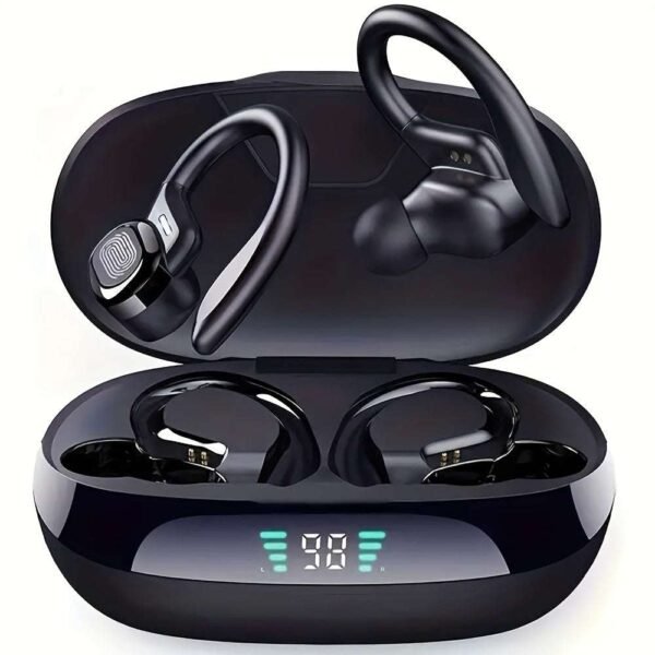Wireless Earbuds With Mic, In-Ear Headphones, Waterproof Earphones With LED Display, Mini Charging Case Headset For Android