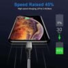 3.3ft/6.6ft/9.9ft Nylon High-Speed USB Fast Charging Data Cable For Iphone 14 13 12 11 Pro Max X XR XS 8 7 For MacBook, IPad, IPad Air, Airpods