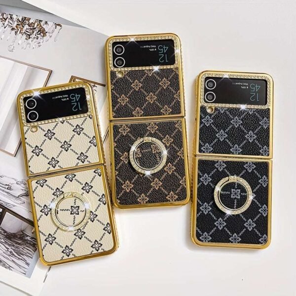 Printing Is Suitable For Samsung Folding Style Zflip3 Mobile Phone Case Women For Zflip4 New High-end For Zflip5 Creative Fashion Ins Trend Brand High-end Simple