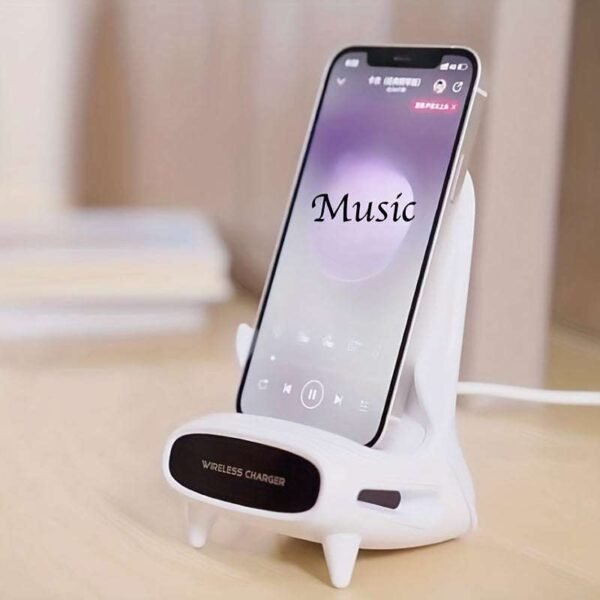 Cell Phone Wireless Charger Stand, 15W Fast Charging Fast, Charging Dock Station Desktop Phone Holder For Samsung, IPhone 14 13 12