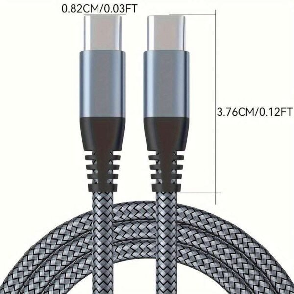 833c90b6b56ab0b326bc35ea81b14e10-1.jpg USB C To USB C Charger Cable 60W 3 Packs 3.3 Ft 6.6 Ft 10 Ft Type C Charging Cable Cable 3A Fast Charging USBC To USBC Cable, Nylon Braided Aluminum Data Cable For Samsung S23 S22 S21 Note 20 Ultra, IPad Pro 12.9 Air Mini MacBook Air