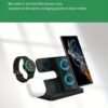 3 In 1 Fast Wireless Charger Stand For Samsung S22 S21 S20 Fold 4 For Galaxy Watch 5 Pro 4 3 Active 2/1 Buds Charging Dock Station