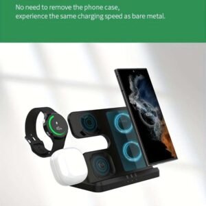 3 In 1 Fast Wireless Charger Stand For Samsung S22 S21 S20 Fold 4 For Galaxy Watch 5 Pro 4 3 Active 2/1 Buds Charging Dock Station